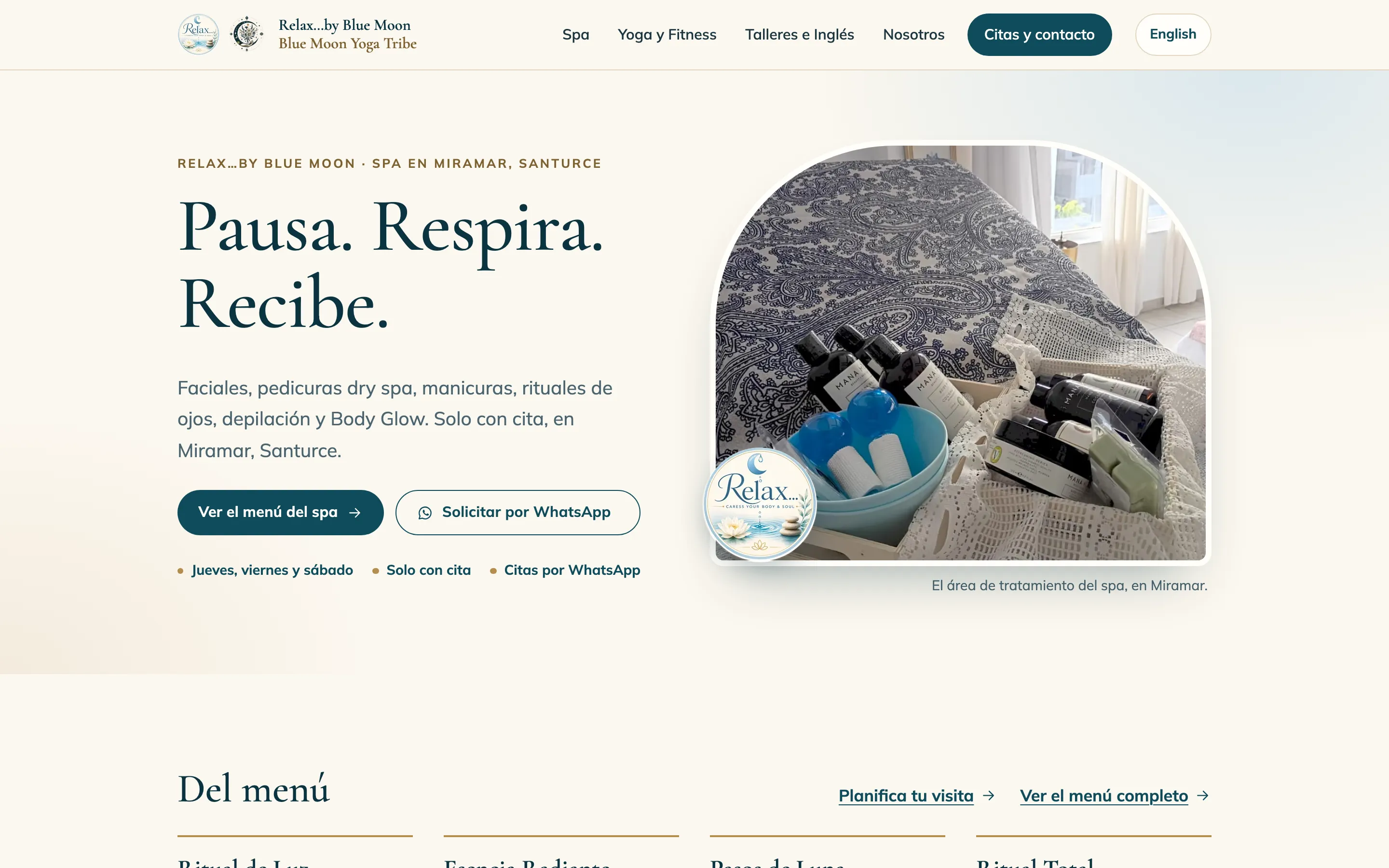 Relax…by Blue Moon: página de inicio