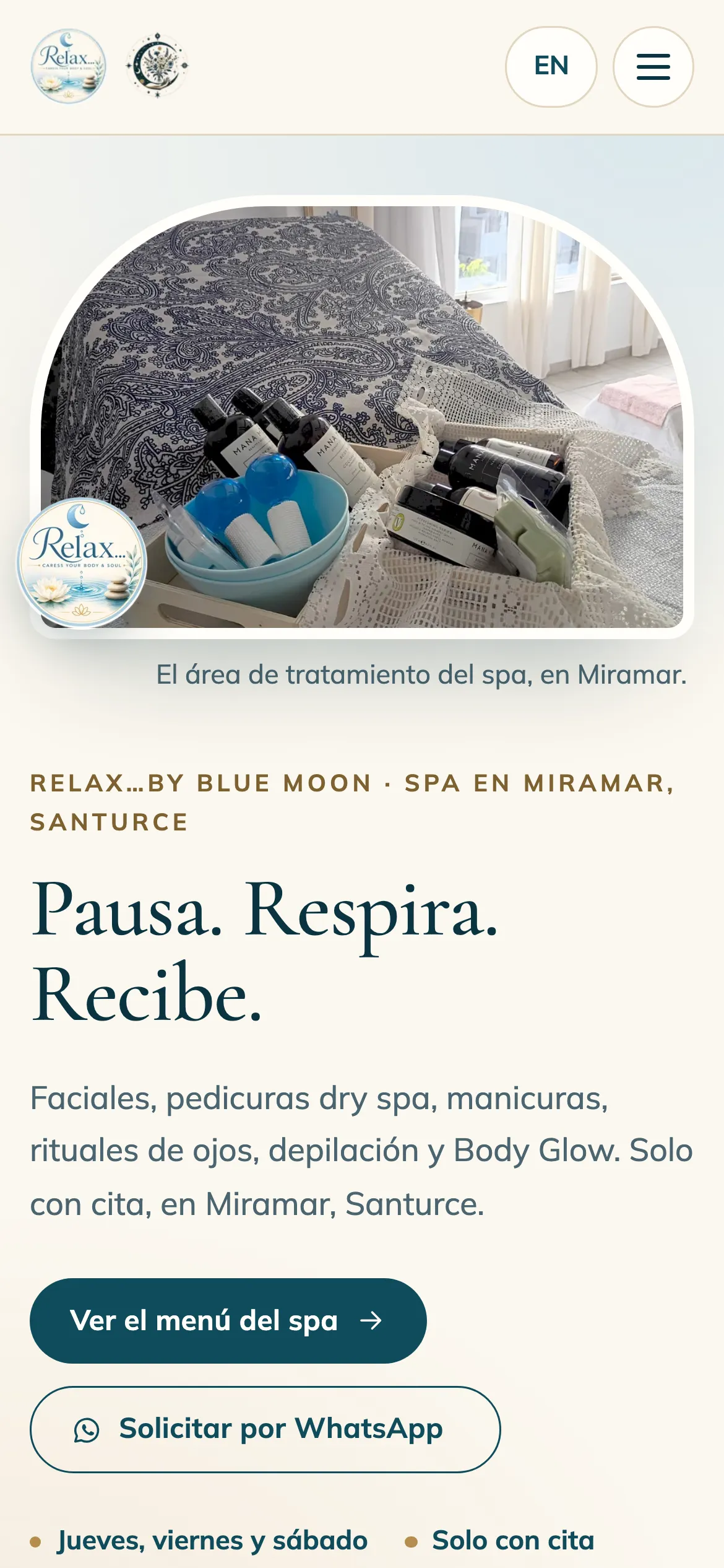 Relax…by Blue Moon: página en un celular